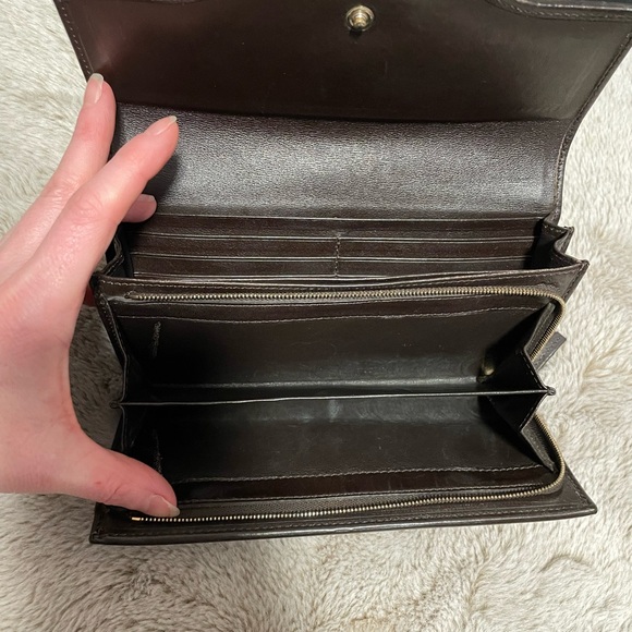 EUC Gucci Double GG Sukey Continental Long Wallet w/signature GG Supreme canvas - Picture 11 of 16